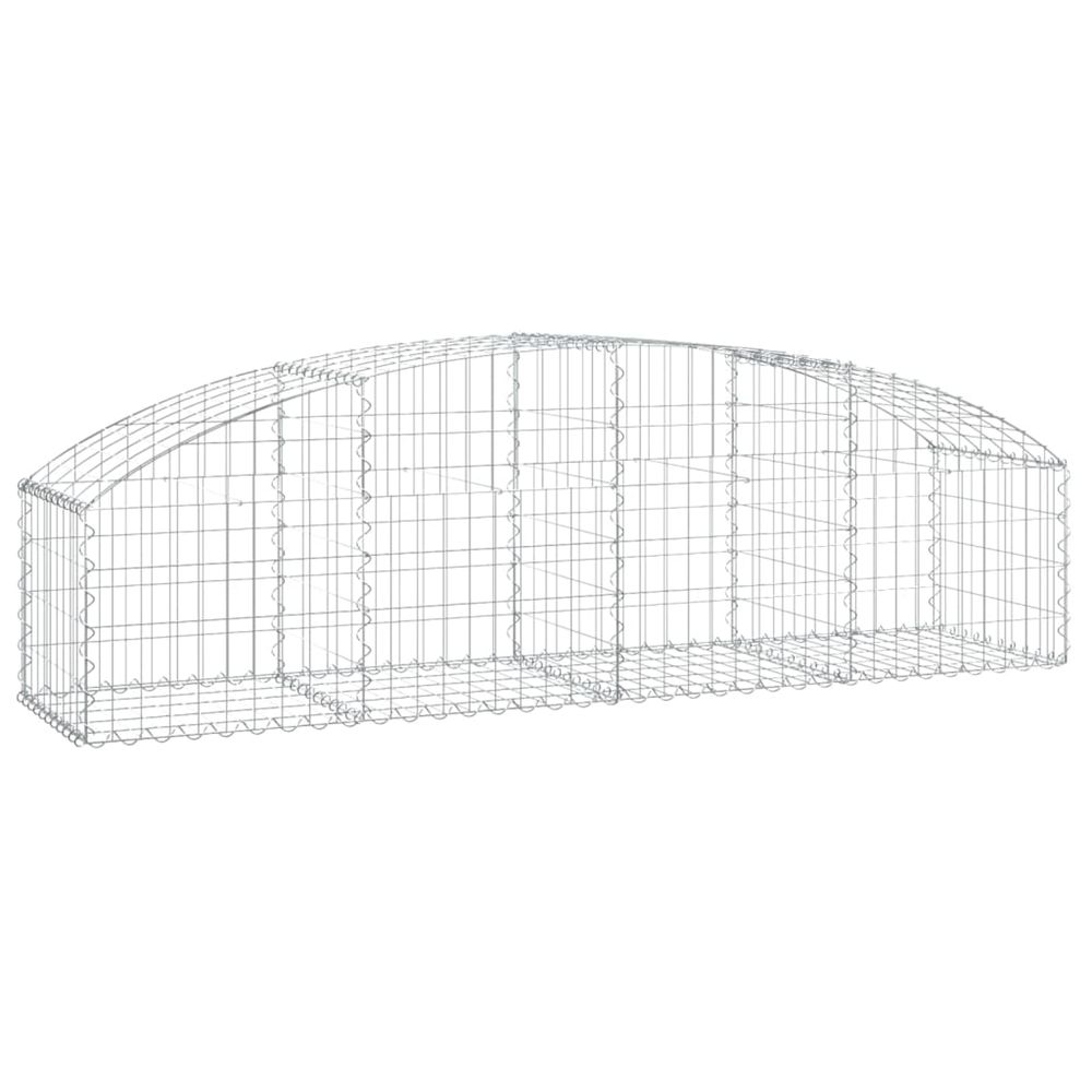 Panier de gabions arqué 200x50x40/60 cm fer galvanisé