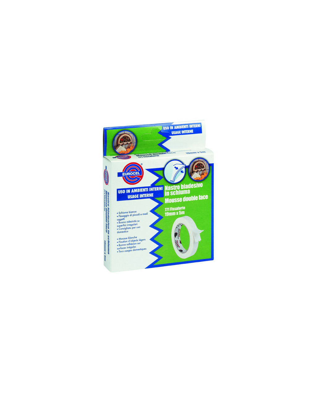 Adhesif double face mirroir 19x5ml - eurocel