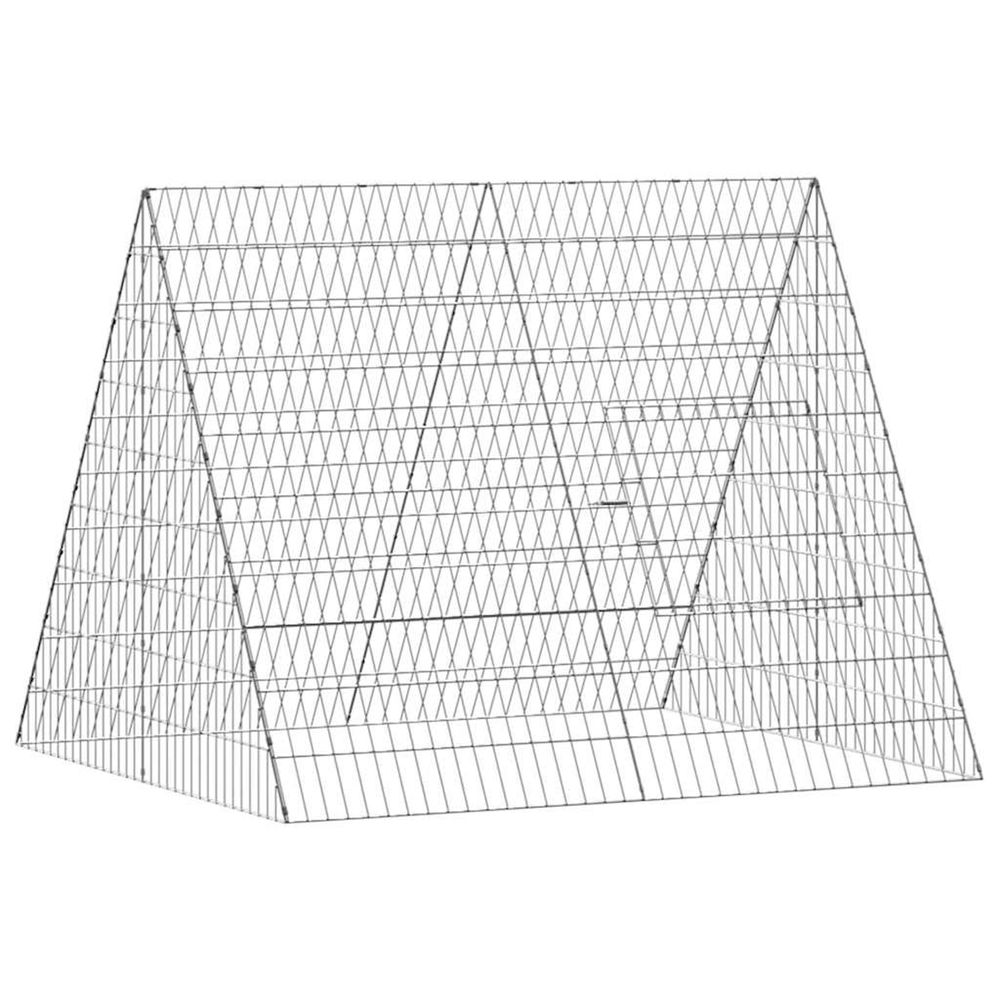 Cage à poules argenté 110 x 100 x 85 cm acier galvanisé