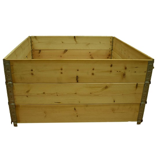 Carré potager en bois naturel 1200x1200mm hauteur 585mm