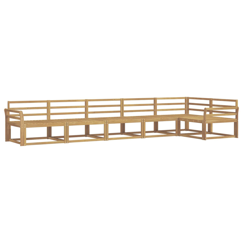 Ensemble de canapés d'extérieur 6 pcs blanc 408 x 170,5 x 73 cm