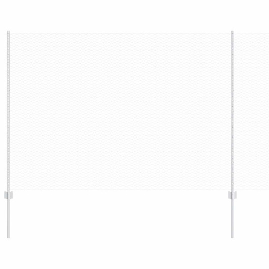 Clôture et poteau argent 1,6 x 25 m acier