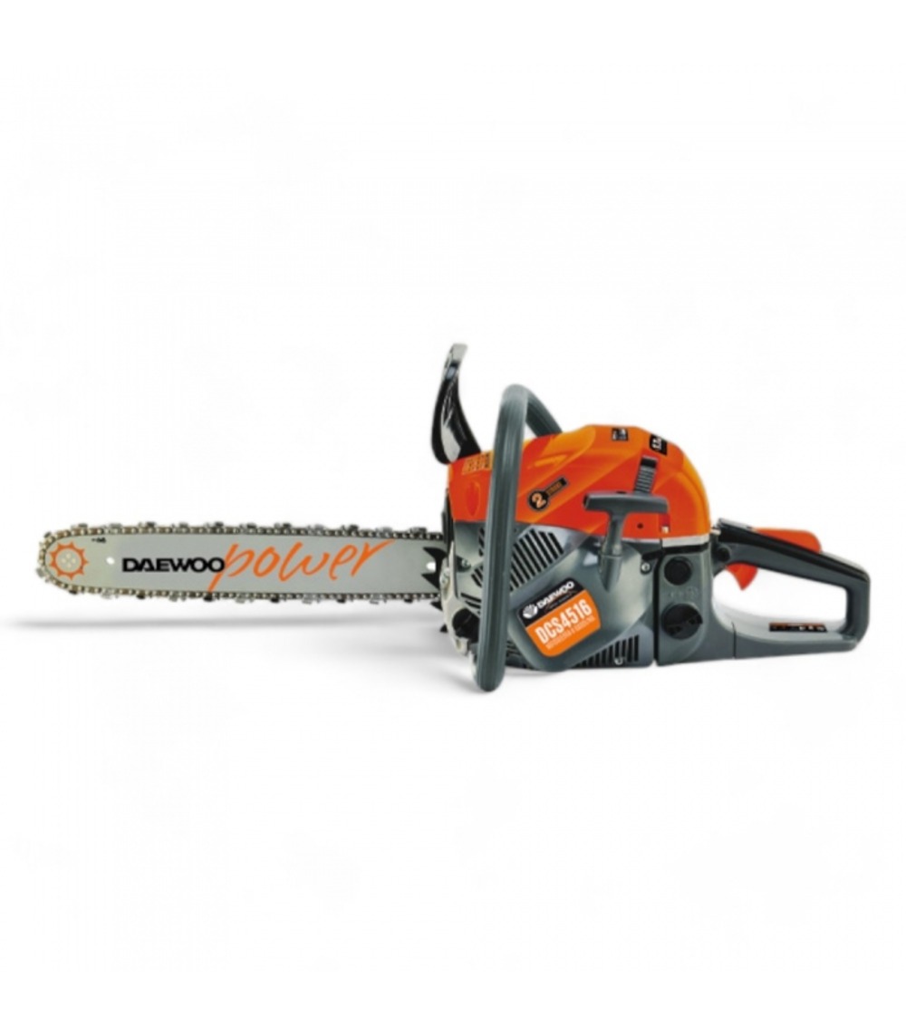 Tronçonneuse thermique daewoo, moteur 2 temps 45cc avec guide chaîne de 40cm et accessoires inclus - dcs4516
