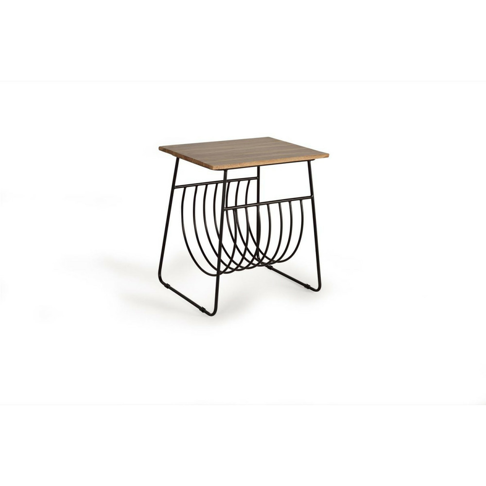 Console bois-métal marron - décoration d'autrefois