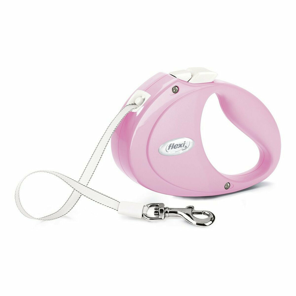 Laisse flexi puppy xs 2 mètres rose sangle pour chien max 12 kg