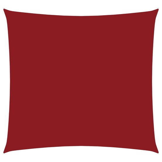 Voile de parasol tissu oxford carré 5x5 m rouge