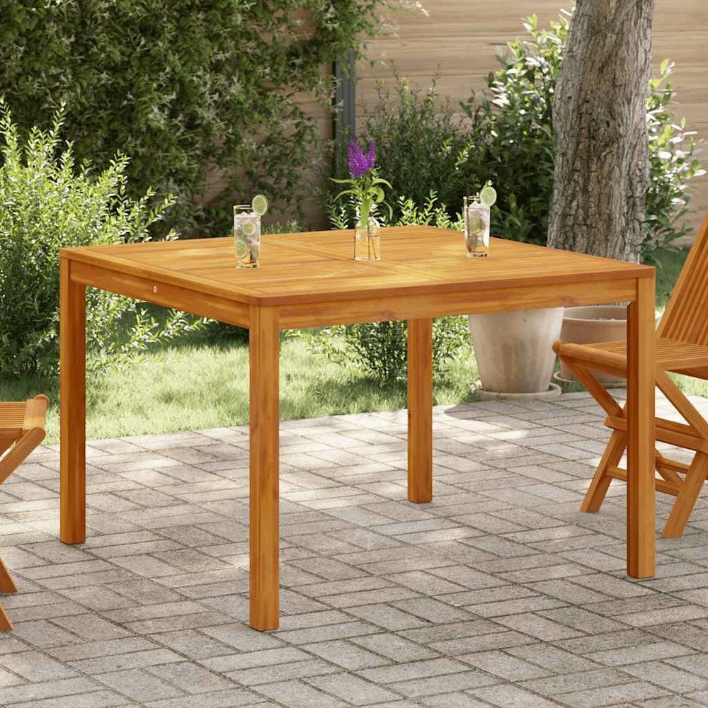 Table à manger de jardin 110x110x75 cm bois d'acacia massif
