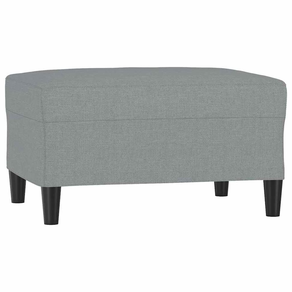 Repose-pied gris clair 70x55x41 cm tissu