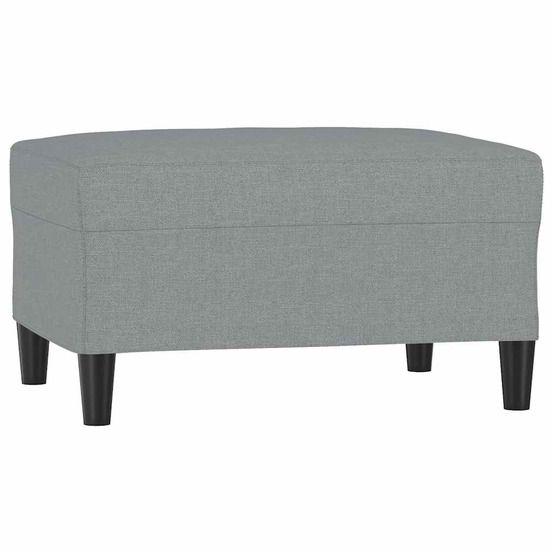 Repose-pied gris clair 70x55x41 cm tissu