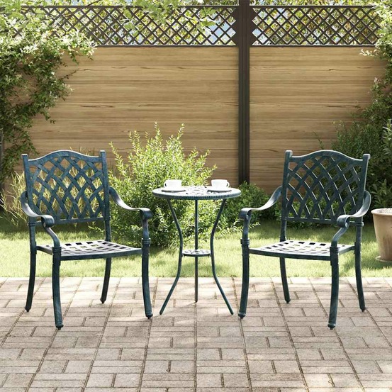 Chaise de jardin 2 pcs vert 56 x 55 x 92,5 cm aluminium