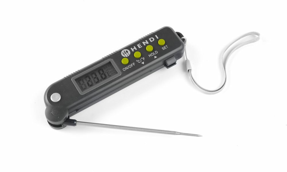 Thermomètre avec sonde repliable 160x40x(h)25 mm - hendi