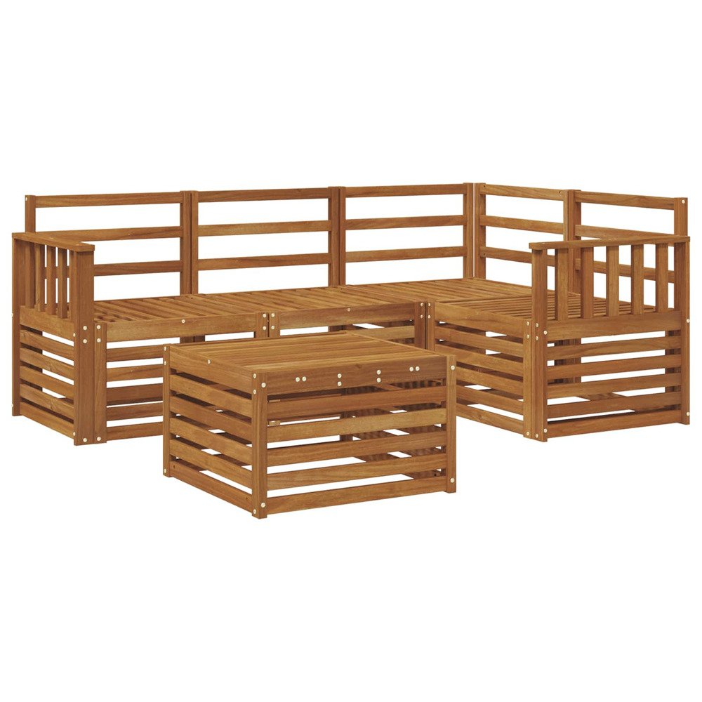 Ensemble de canapés d'extérieur 5 pcs naturel