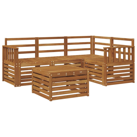 Ensemble de canapés d'extérieur 5 pcs naturel