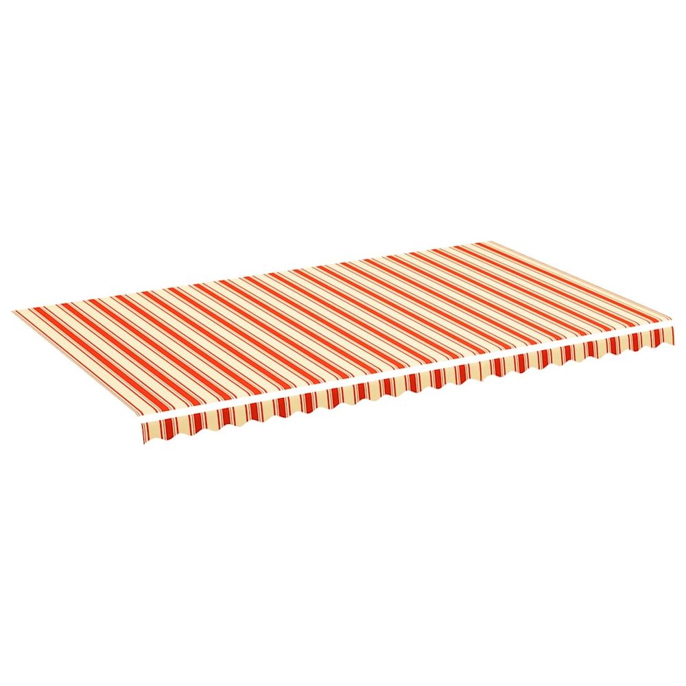 Tissu de remplacement pour auvent jaune et orange 600x350 cm polyester