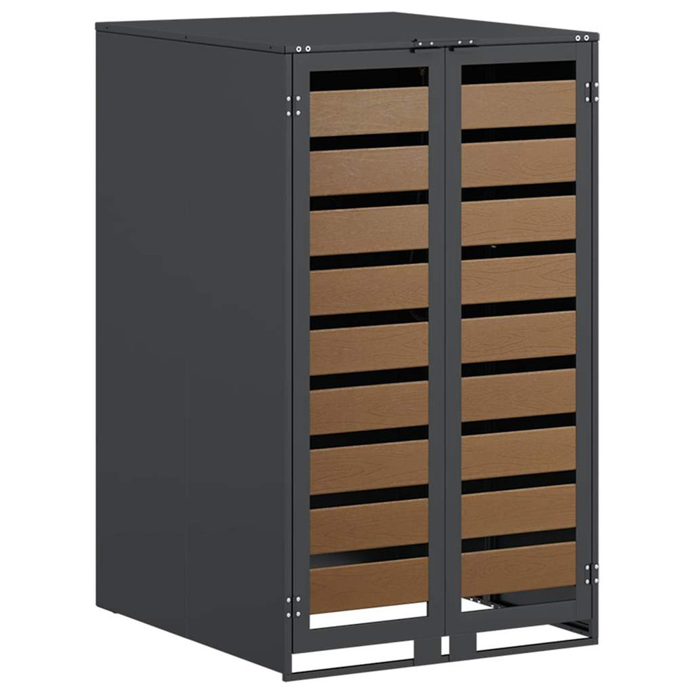 Stockage de poubelle à roulettes avec couvercle à gaz relevable pour poubelle de 240l