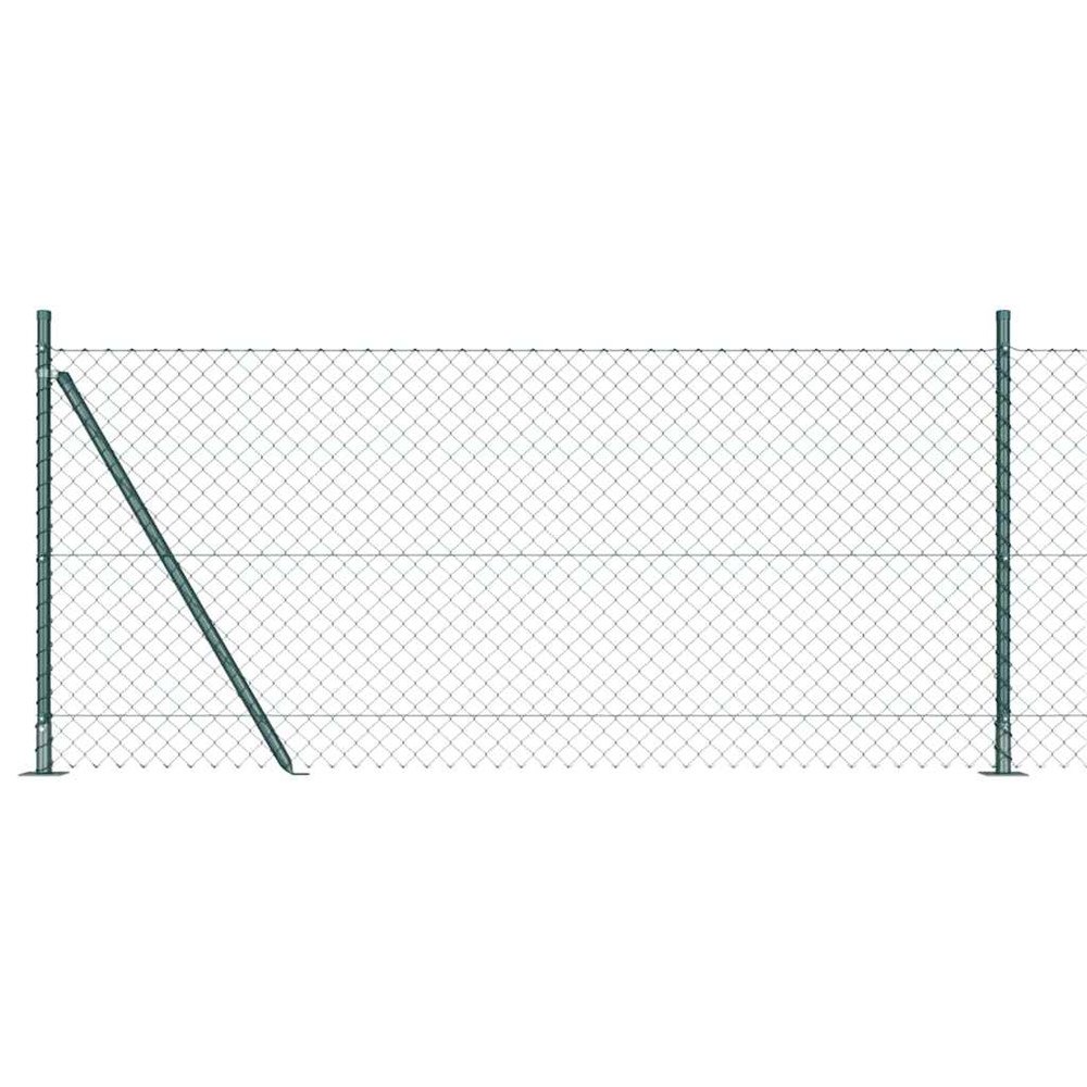 Poteau de clôture. Vert 25 x 0,8 m (mailles de 40 x 40 mm)