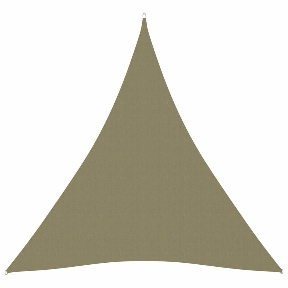 Voile toile d'ombrage parasol tissu oxford triangulaire 3 x 4 x 4 m beige