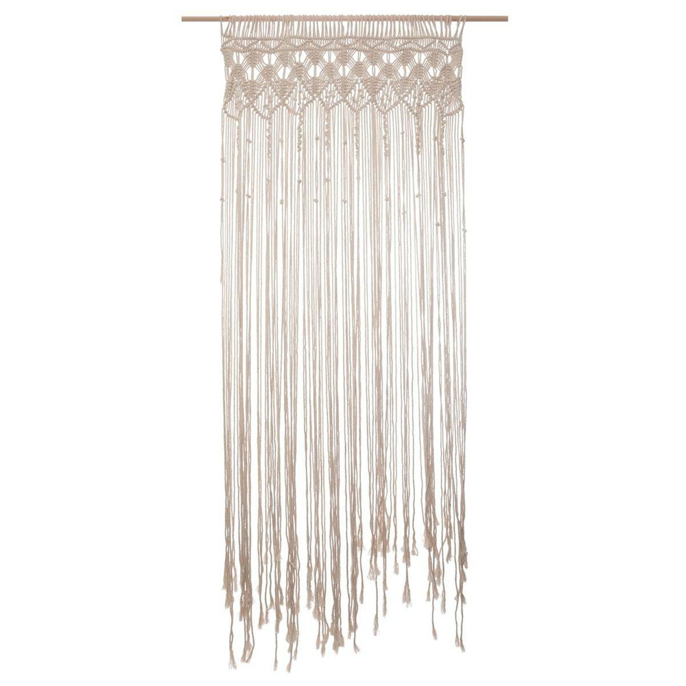Rideau fil macramé ivoire 90x200 cm