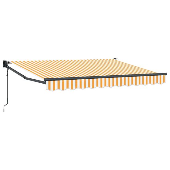 Auvent rétractable jaune et blanc 3 x 2 m polyester et métal