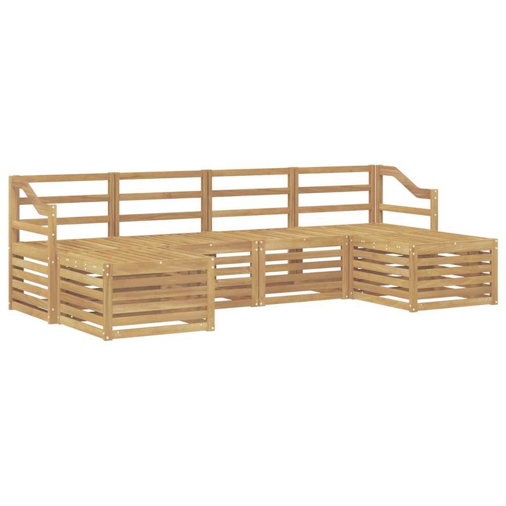 Ensembles de canapés 6 pcs blanc bois d'acacia massif