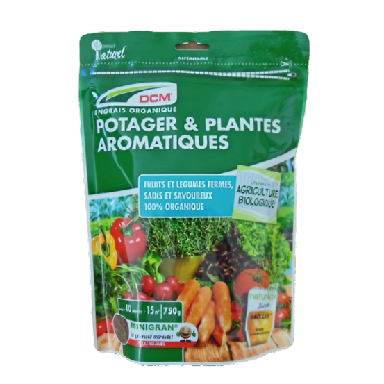 Dcm - engrais aromatiques - sachet de 750g - agriculture biologique