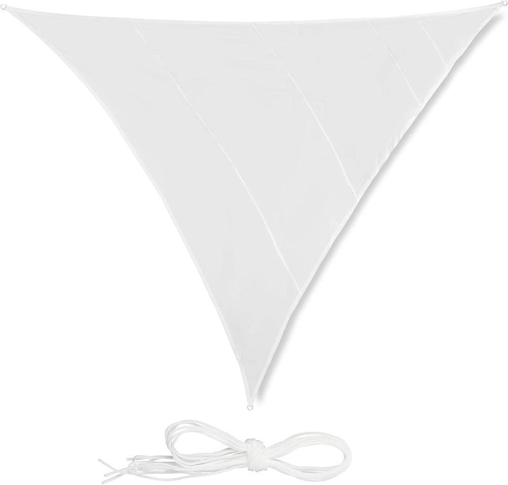 Voile d'ombrage triangle 6 x 6 x 6 m blanc