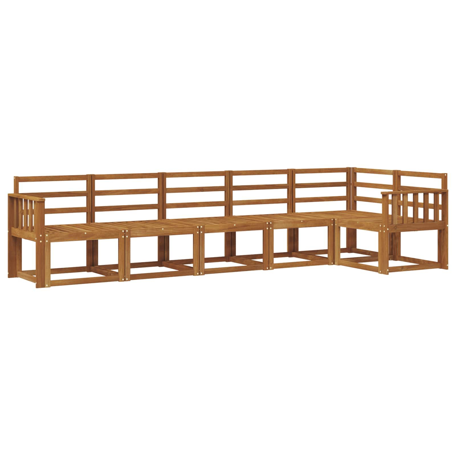 Ensemble de canapés d'extérieur 6 pcs naturel