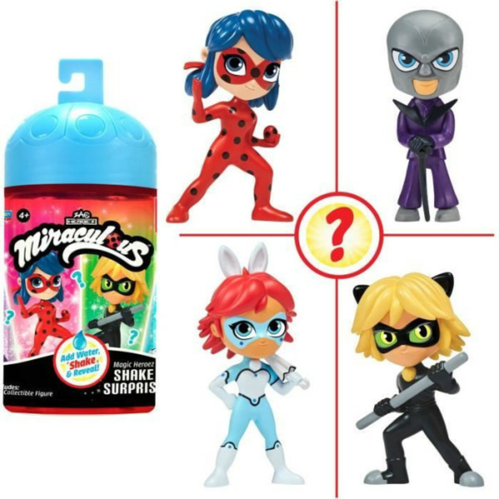 Poupées chibi color change surprise 10 cm - miraculous ladybug - bandai - personnage aléatoire
