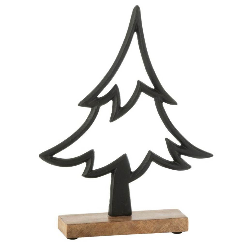 Sapin décoratif en aluminium noir 22x5x27 cm h27