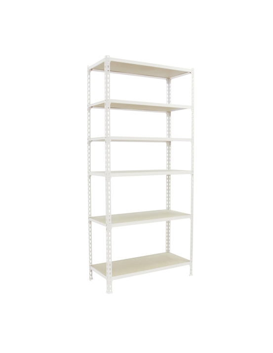 Etagère légère sans vis maderclick superplus 6/500 blanc/bois blanc/bois 2500x1100x500 - simonrack