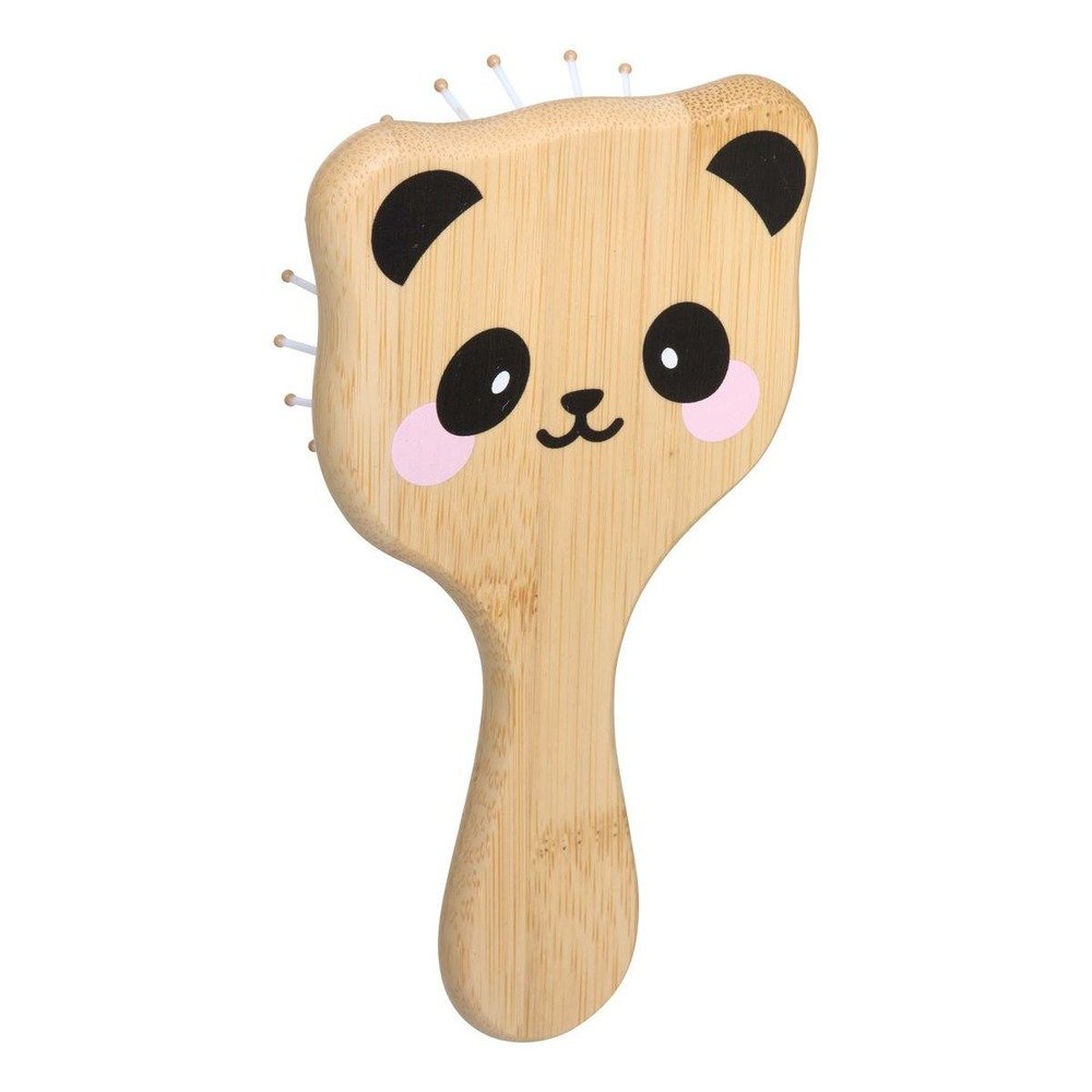Brosse à cheveux niami panda en bambou beige