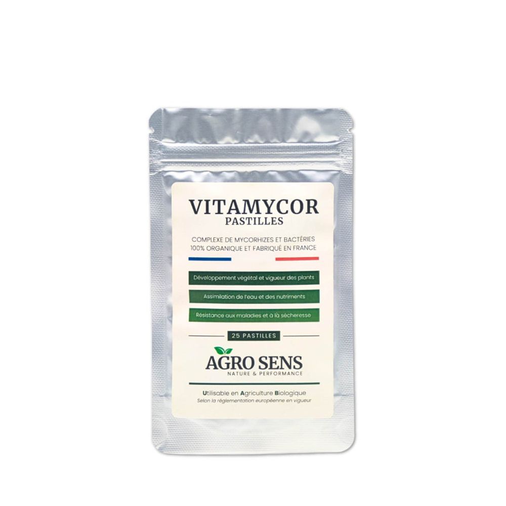 Vitamycor pastilles - mycorhizes pour plantations - agro sens - sachet 25 pastilles