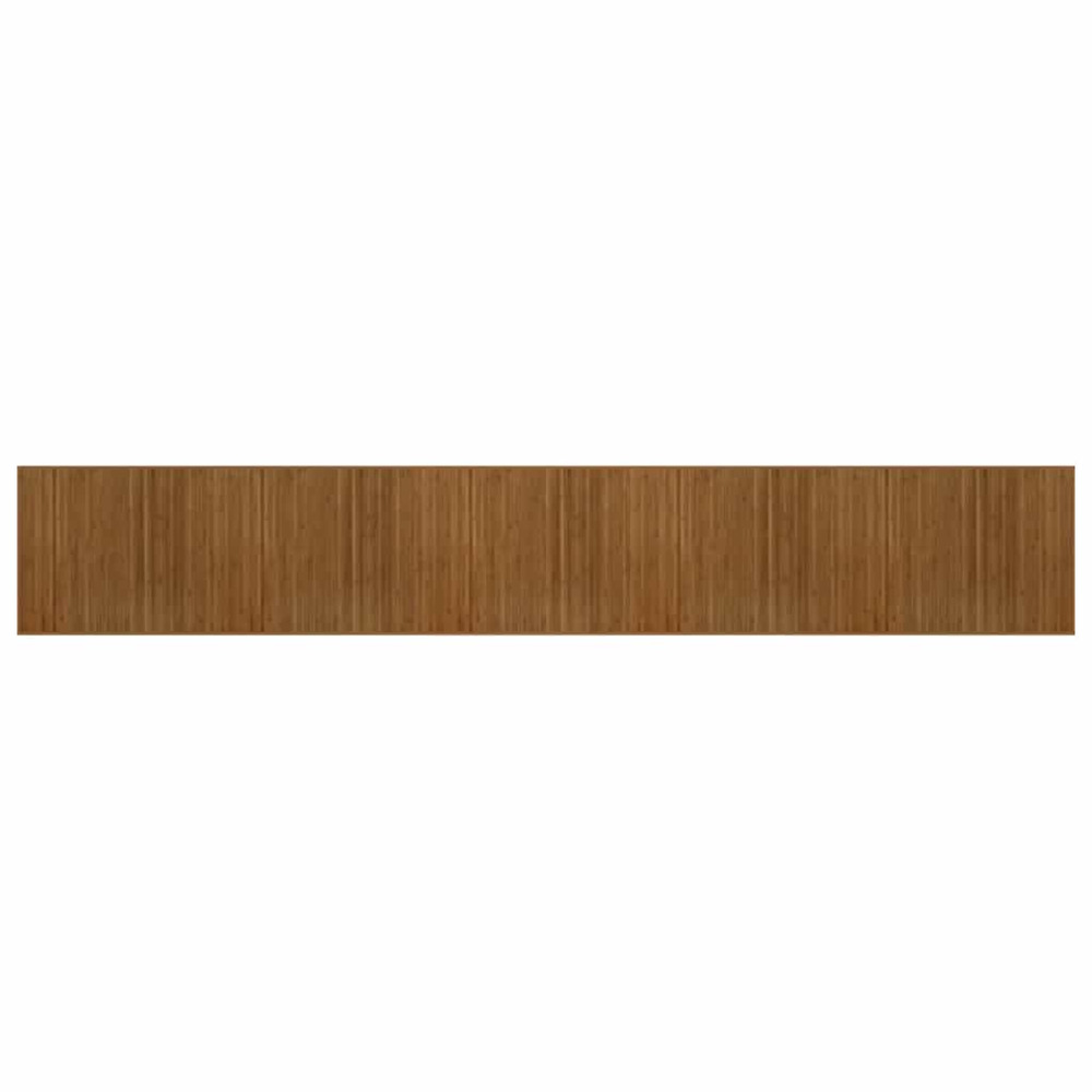 Tapis rectangulaire marron 80x1000 cm bambou