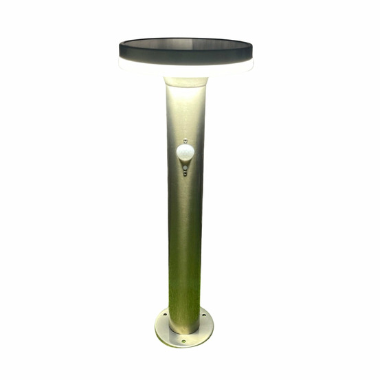 Borne extérieure solaire living avec détecteur de mouvements 45cm inox