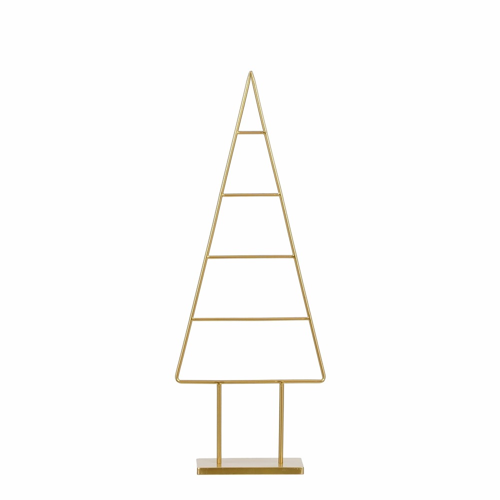 Mica decorations - décoration sapin de noël en métal doré h90