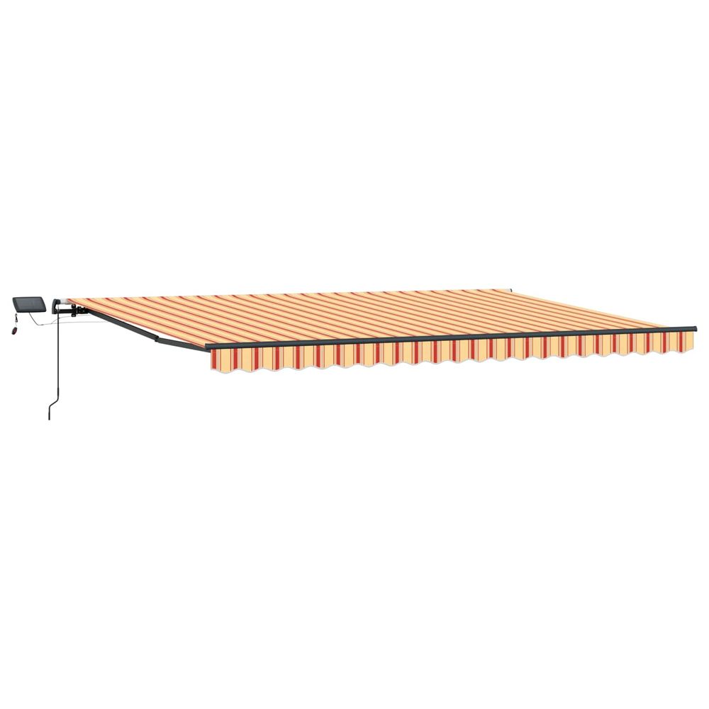 Auvent rétractable jaune et orange 500 × 300 cm