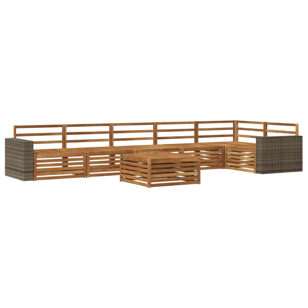 Ensemble de canapés d'extérieur 7 pc naturel