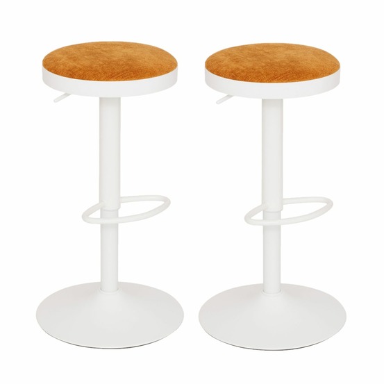 Lot de 2 tabourets de bar en velours ilsa