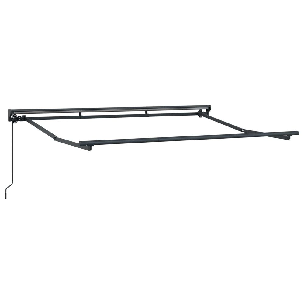 Cadre de auvent manuel réglable anthracite 3,5 x 2 m acier