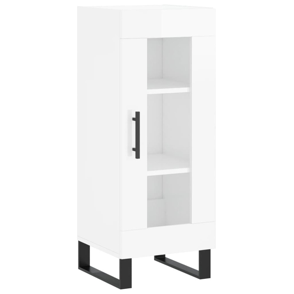 Buffet bahut commode armoire meuble de rangement organisateur cuisine salle de séjour salon brillant 34,5 x 34 x 90 cm bois d