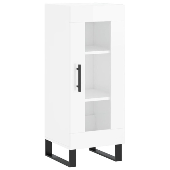 Buffet bahut commode armoire meuble de rangement organisateur cuisine salle de séjour salon brillant 34,5 x 34 x 90 cm bois d