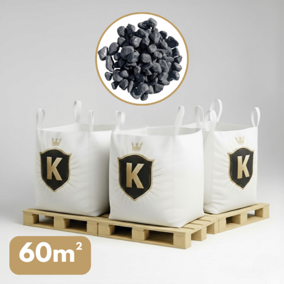 Galet marbre gris anthracite 25/40 mm – pack 3 big bag +/- 1,5t – 60 m²