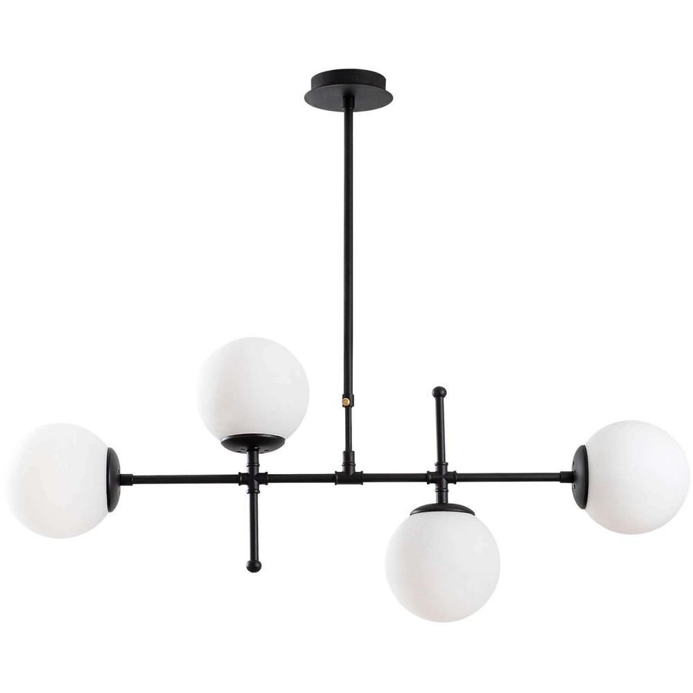 Suspension en métal et verre mudoni noir