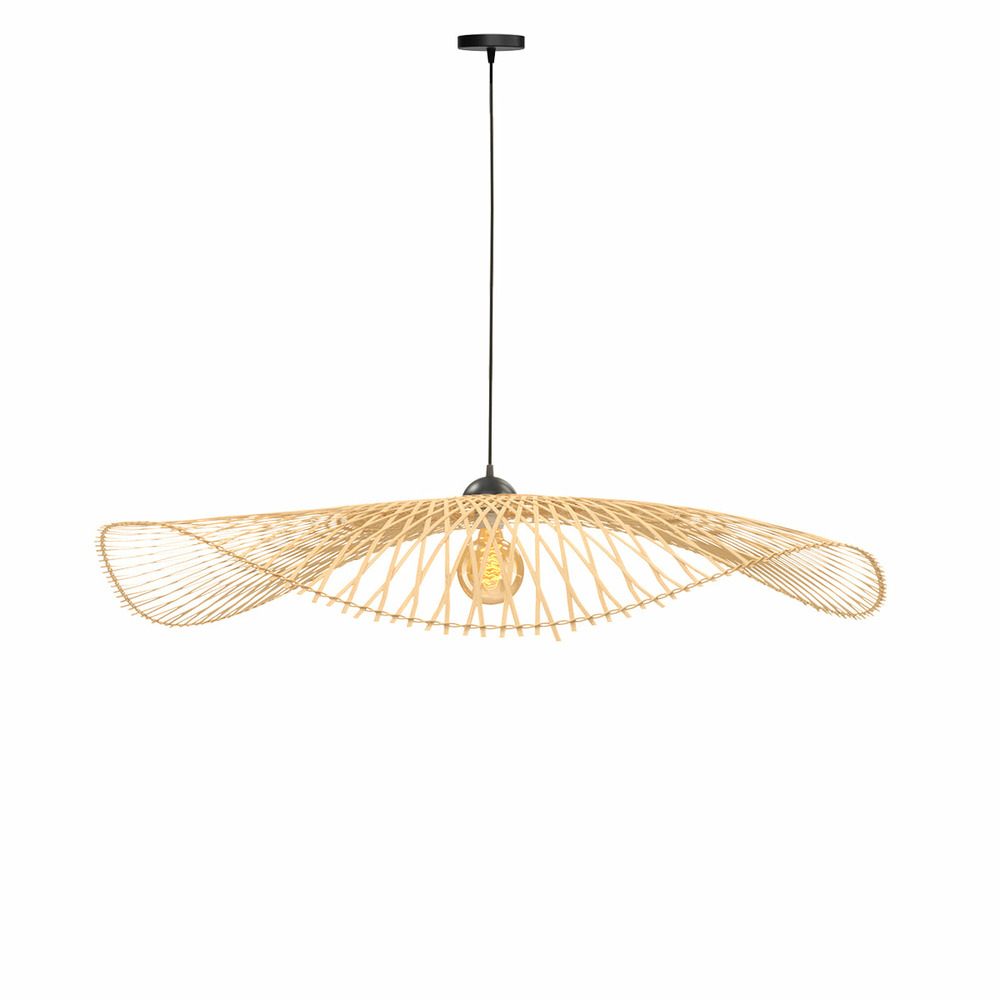 Jipi-suspension d100 cm en bambou avec fil noir
