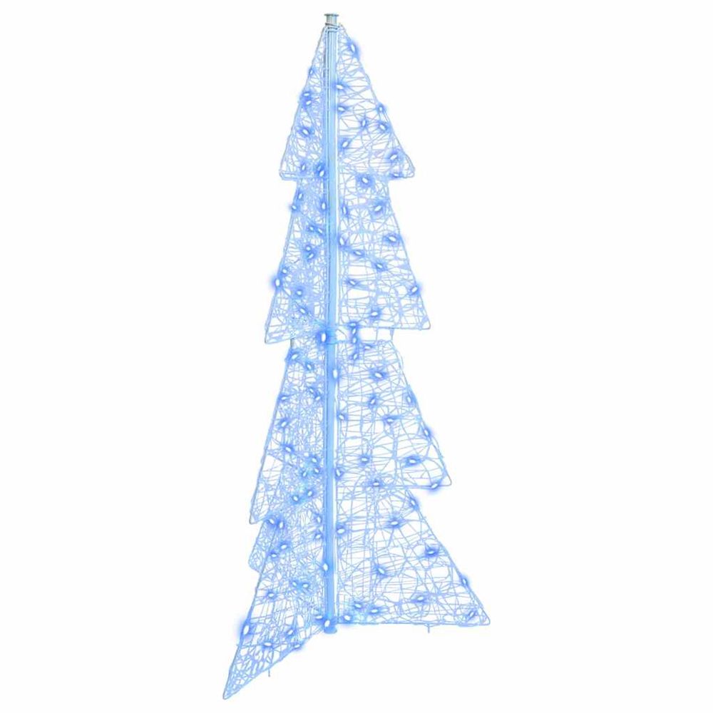 Sapin de noël 100 led bleu 120 cm acrylique