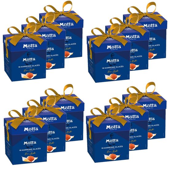 Boite cadeau 18 marrons glacés - motta