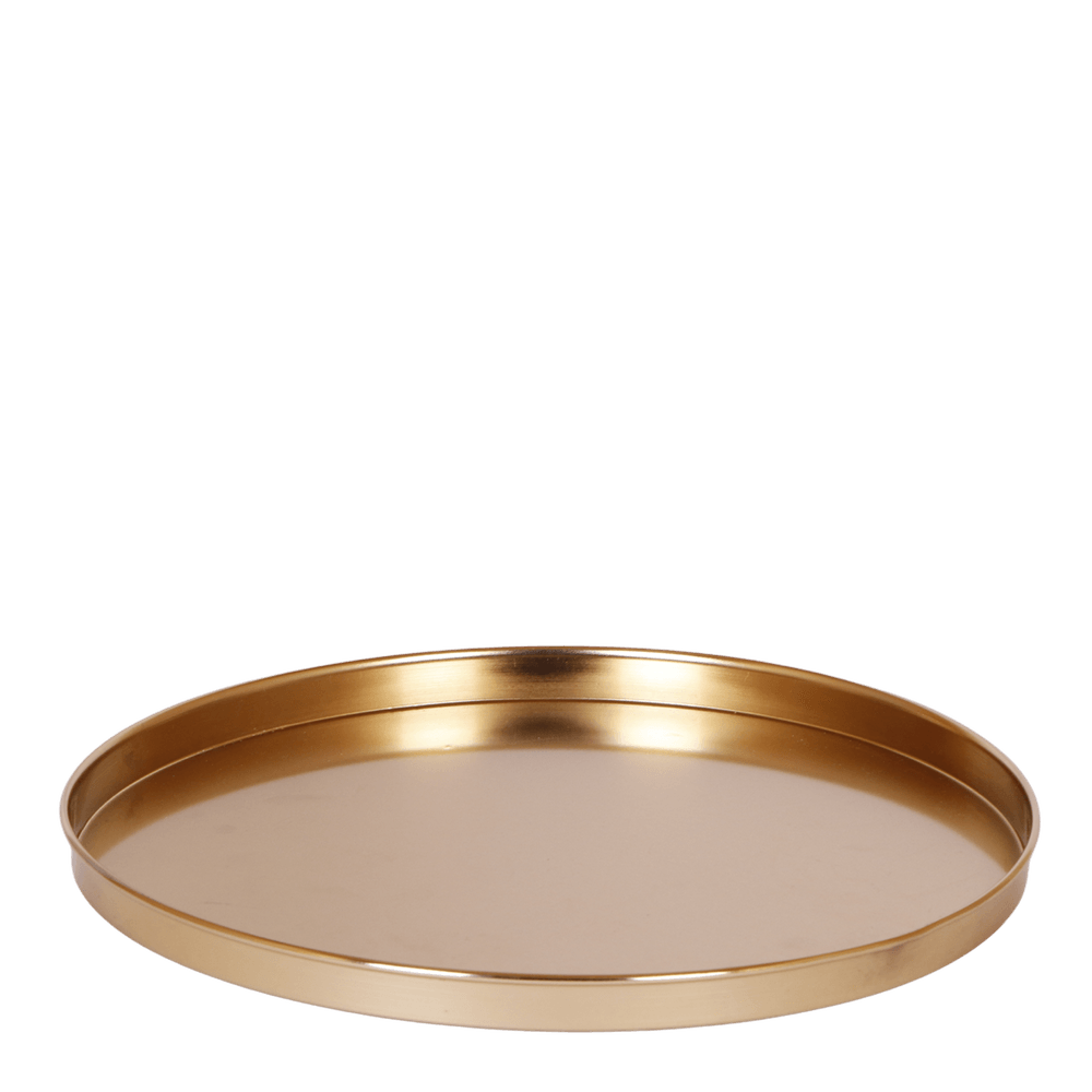 Plateau décoratif rond doré - ø30 cm
