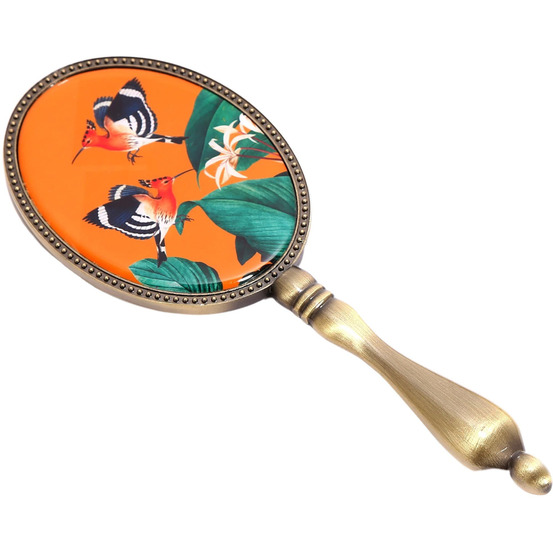 Décoration en métal et verre oiseau du paradis 20 x 7 cm