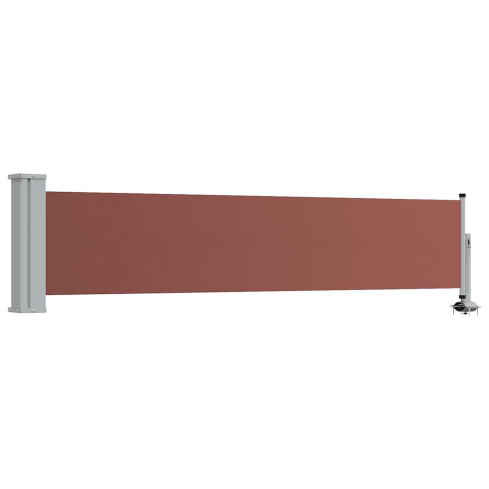 Auvent latéral rétractable de patio 60x300 cm marron