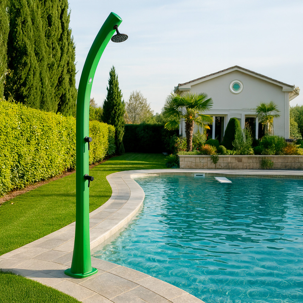 Douche solaire sined 25l 226cm pehd laiton anticalcaire housse